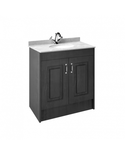 APS8453 800 2-Door F/S Unit with Marble Top 1TH Royal Grey/White