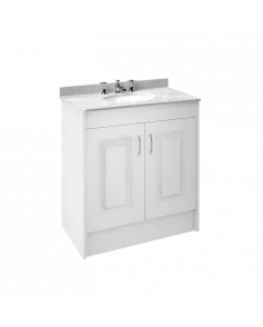 APS8454 800 2-Door F/S Unit with Marble Top 3TH White Ash/White