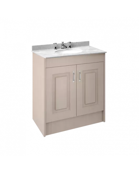 APS8455 800 2-Door F/S Unit with Marble Top 3TH Stone Grey/White