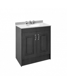 APS8456 800 2-Door F/S Unit with Marble Top 3TH Royal Grey/White