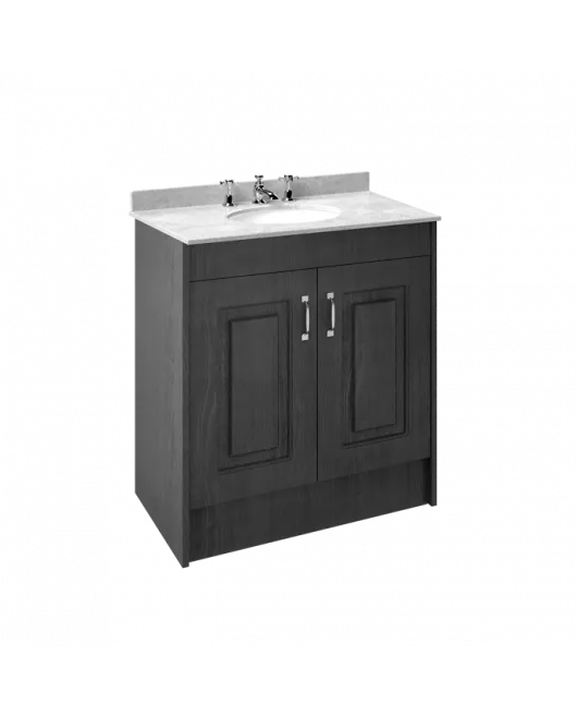 APS8456 800 2-Door F/S Unit with Marble Top 3TH Royal Grey/White