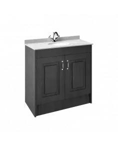 APS8459 1000 2-Door F/S Unit with Marble Top 1TH Royal Grey/White