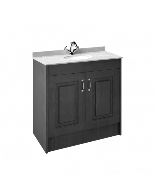 APS8459 1000 2-Door F/S Unit with Marble Top 1TH Royal Grey/White