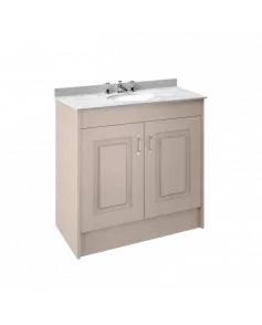 APS8461 1000 2-Door F/S Unit with Marble Top 3TH Stone Grey/White