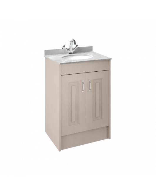 APS8464 600 2-Door F/S Unit with Marble Top 1TH Stone Grey/Grey