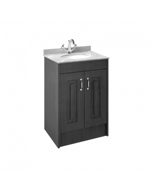 APS8465 600 2-Door F/S Unit with Marble Top 1TH Royal Grey/Grey