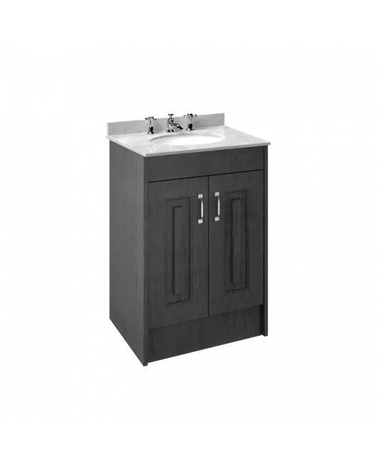APS8468 600 2-Door F/S Unit with Marble Top 3TH Royal Grey/Grey