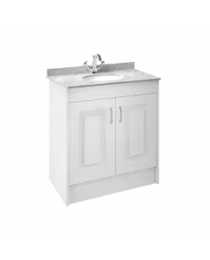 APS8469 800 2-Door F/S Unit with Marble Top 1TH White Ash/Grey