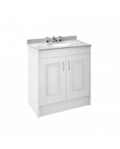 APS8472 800 2-Door F/S Unit with Marble Top 3TH White Ash/Grey