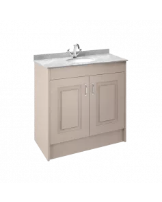 APS8476 1000 2-Door F/S Unit with Marble Top 1TH Stone Grey/Grey