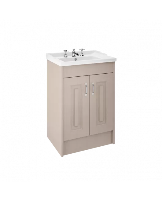 APS8482 600 2-Door F/S Unit with Basin 3TH Stone Grey/White