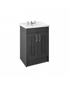 APS8483 600 2-Door F/S Unit with Basin 3TH Royal Grey/White