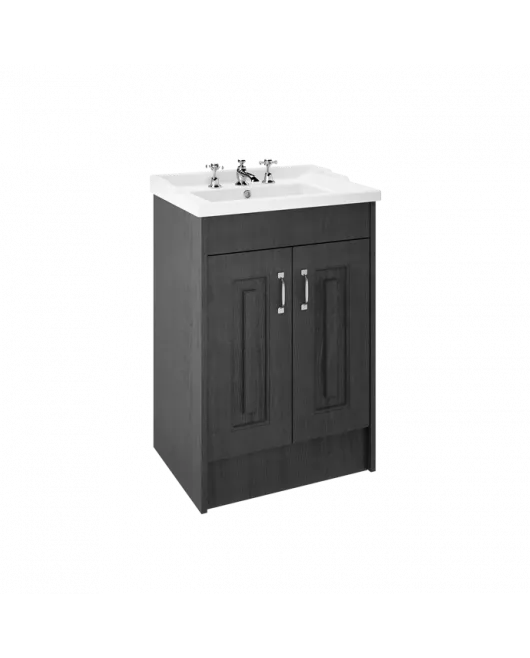 APS8483 600 2-Door F/S Unit with Basin 3TH Royal Grey/White