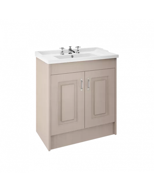 APS8485 800 2-Door F/S Unit with Basin 3TH Stone Grey/White
