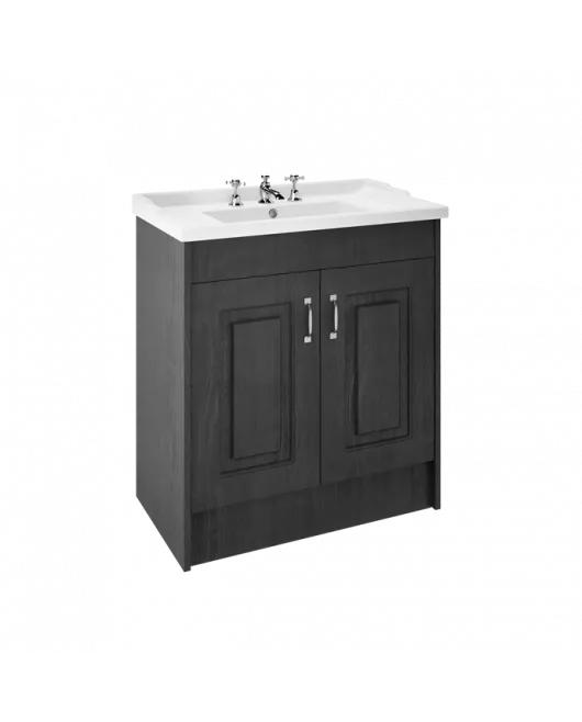 APS8486 800 2-Door F/S Unit with Basin 3TH Royal Grey/White