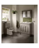 APS8490 500mm WC Unit Stone Grey Woodgrain