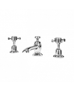 APS8572 Selby Crosshead 3TH DM Basin Tap & Waste Chrome