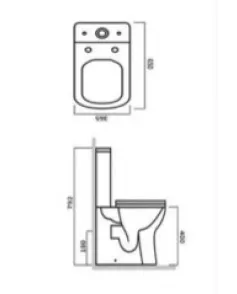 APS8591 Plumb Essentials Rimless CC Pan White