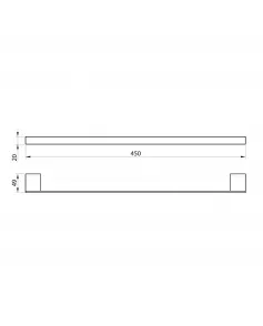 APS8592 Alfa Towel Bar 45cm Chrome