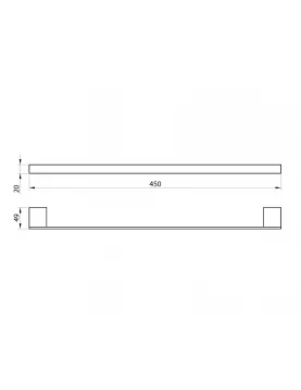 APS8592 Alfa Towel Bar 45cm Chrome