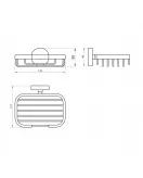 APS8608 Manhattan Delta Chrome Soap Basket Chrome