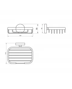 APS8608 Manhattan Delta Chrome Soap Basket Chrome