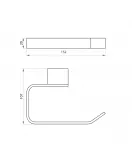 APS8612 Mono Paper Holder Matt Black