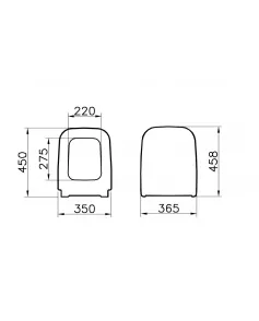APS8620 Integra WC Seat Metal Hinge, Top Fixing White