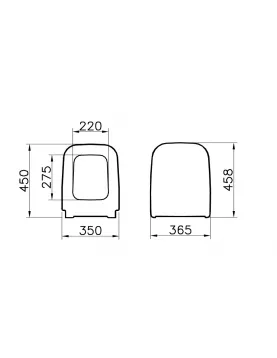 APS8620 Integra WC Seat Metal Hinge, Top Fixing White