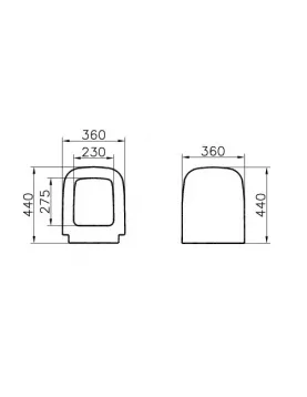 APS8621 S20 WC Seat Metal Hinge, Top Fixing White