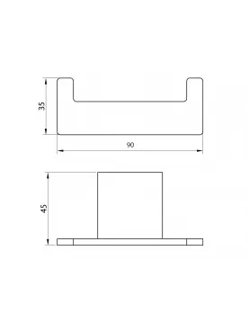 APS8633 Mono Robe Hook Matt Black