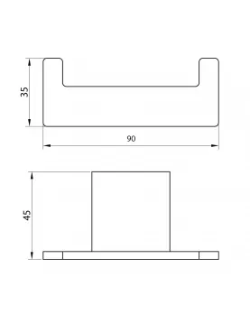 APS8634 Alpha Robe Hook Chrome