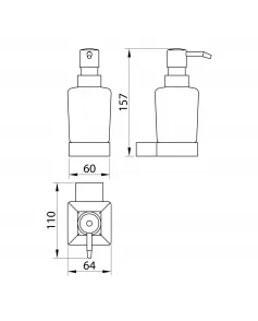 APS8637 Alpha Soap Dish Dispenser Chrome