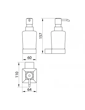 APS8637 Alpha Soap Dish Dispenser Chrome