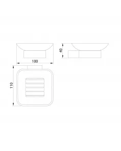 APS8638 Mono Soap Dish Holder Matt Black