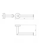 APS8640 Delta Paper Holder Chrome