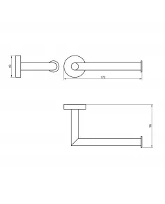APS8640 Delta Paper Holder Chrome