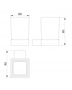 APS8641 Alpha Tumbler Holder Chrome