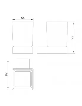 APS8641 Alpha Tumbler Holder Chrome
