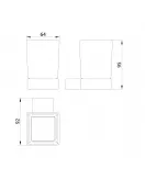 APS8642 Mono Tumbler Holder Matt Black