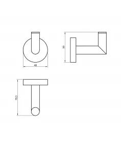 APS8644 Delta Robe Hook Chrome