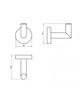 APS8644 Delta Robe Hook Chrome