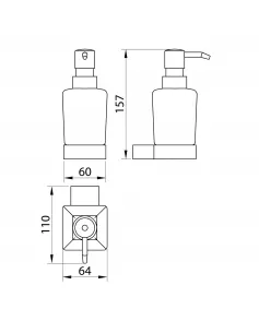 APS8645 Mono Soap Dispenser Matt Black