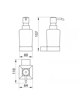 APS8645 Mono Soap Dispenser Matt Black
