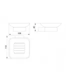 APS8646 Alpha Soap Dish Holder Chrome