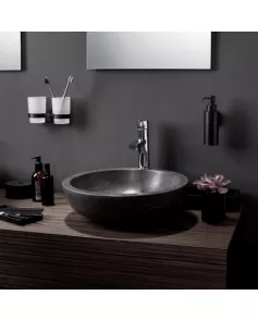 APS8906 Haceka Kosmos Soap Dispenser Matt Black Matt Black