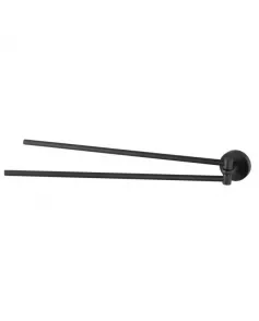 APS8909 Haceka Kosmos Towel Rail Double Swing Matt Black 46cm Matt Black