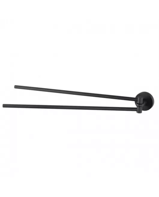 APS8909 Haceka Kosmos Towel Rail Double Swing Matt Black 46cm Matt Black
