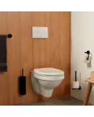 APS8910 Haceka Kosmos Towel Rail Single Matt Black 61cm Matt Black