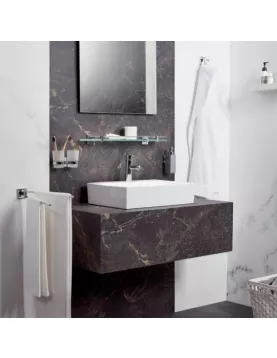 APS8948 Haceka Mezzo Towel Rail Double Swing Chrome 42cm Chrome